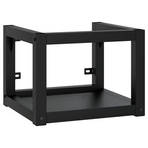 vidaXL Рамка за мивка за баня стенен монтаж черна 40x38x31 см желязо