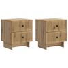 vidaXL Нощен шкаф с чекмедже 2 pcs Дъб артизан 43 x 34,5 x 47,5 см