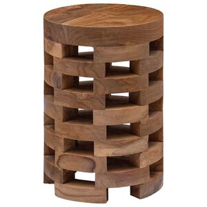 vidaXL Нощно шкафче, 30x30x45 cм, тиково дърво масив