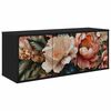 vidaXL Стенен телевизионен шкаф BORNE 102 x 33 x 40 см Черен дъб