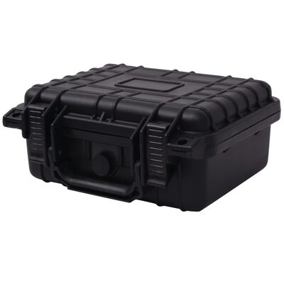vidaXL Защитен куфар, черен, 27 x 24,6 x 12,4 cм
