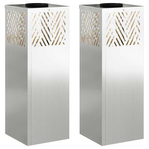 vidaXL Соларна LED светлина за пътека 2 бр. Топло бяло 18 x 18 x 50 см