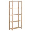 vidaXL 5-етажен стелаж, 80x28,5x170 см, бор масив