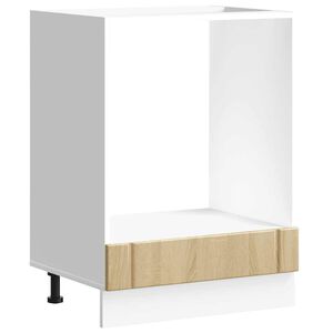 vidaXL Шкаф за фурна, Lucca, дъб сонома, инженерно дърво