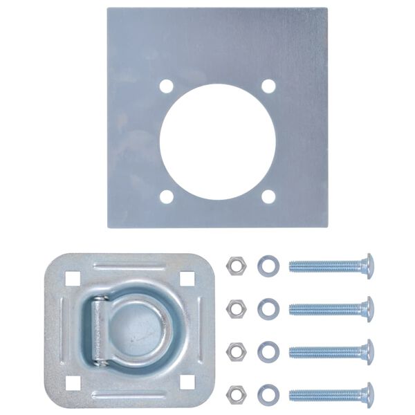 vidaXL Укрепващи пръстени за товар, 6 бр, поцинкована стомана, 2000 кг