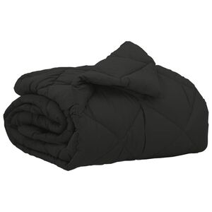 vidaXL Пълно годишно юрганче Черно 200 x 135 см Микрофибър