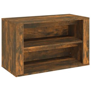 vidaXL Шкаф за обувки, опушен дъб, 75x35x45 см, инженерно дърво
