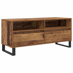 vidaXL ТВ шкаф с чекмедже Старо дърво 100 x 34,5 x 44,5 см
