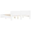 vidaXL Рамка за легло с табла, бяла, 180x200 см