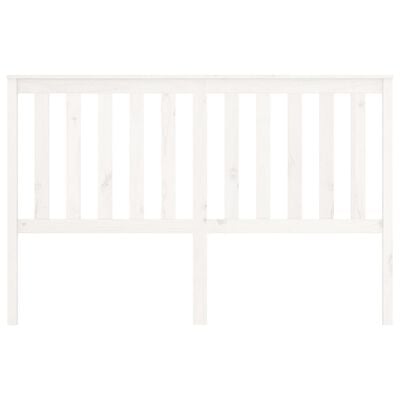 vidaXL Горна табла за легло, бяла, 166x6x101 см, бор масив