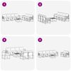 vidaXL Комплект дивани за открито 8 pcs Натурален и Крема