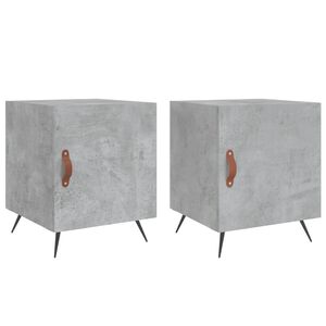 vidaXL Нощни шкафчета 2 бр бетонно сиво 40x40x50 см инженерно дърво