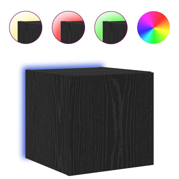 vidaXL TV стенен шкаф Черния дъб 30,5 x 35 x 30 cm Инженерно дърво