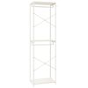 vidaXL Гардероб, бяло, 60x40x213 см, метал и ПДЧ