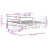 vidaXL Рамка за легло без матрак, бял, 200x200 см, бор масив