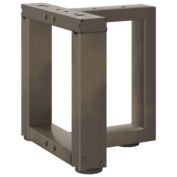 vidaXL Крака за масичка за кафе, Т-образни, 2 бр., черни, 30x25x(30-31) см, стомана