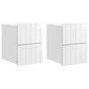 vidaXL Спален шкаф с монтаж на стена 2 pcs Бял гланц 33 x 34,5 x 43 см