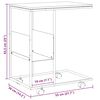 vidaXL Помощна маса с колелца бяла 55x36x63,5 см инженерно дърво