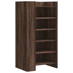 vidaXL Шкаф за обувки, кафяв дъб, 52x37,5x100 см, инженерно дърво