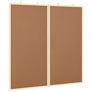 vidaXL Дъска с известия 80 x 80 x 1.4 см Борово дърво масив Кафяво