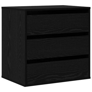 vidaXL Чекмеджетен шкаф 3-Чекмедже Черно 61 x 41 x 58 см