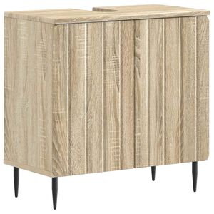 vidaXL Шкаф за мивка в баня ZWOLLE Дъб сонома 59,5 x 31,5 x 59 см