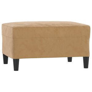 vidaXL Табуретка, кафява, 70x55x41 см, кадифе