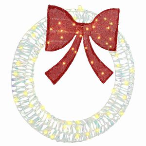 vidaXL Венец 60 LED светодиода Топло бяло 76 x 76 x 8 см PET