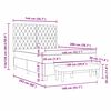 vidaXL Легло с пружинирана основа Тъмносиньо 140 x 200 cm Кадифе