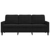 vidaXL 3-местен диван, черен, 180 см, кадифе