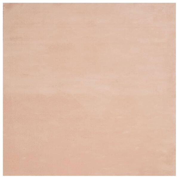 vidaXL Килим HUARTE с къс косъм, мек и миещ се, руж, 120x120 см