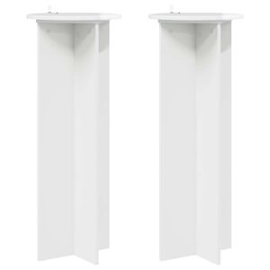 vidaXL Стойка за растения 2 бр. Бял гланц &Oslash;40 x 100 см