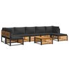 vidaXL Градински комплект диван с възглавници, 8 части, акация масив