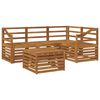 vidaXL Комплект дивани за открито 5 pcs Естествен