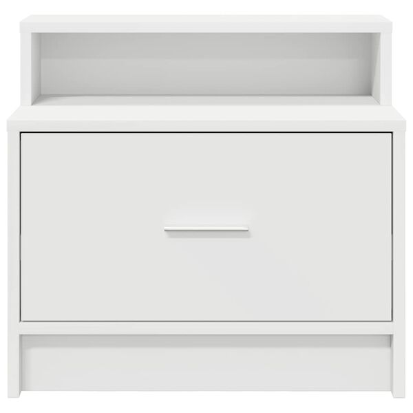 vidaXL Нощни шкафчета с чекмеджета, 2 бр, бели, 51x31x47 см