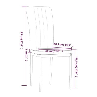 vidaXL Трапезни столове, 2 бр, светлосиви, кадифе