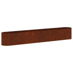 vidaXL Вдигната леха за градина Кортенова стомана 280 x 40 x 40 см