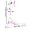 vidaXL Стойка за ремонт на велосипеди сгъваема регулируема 102-160 см