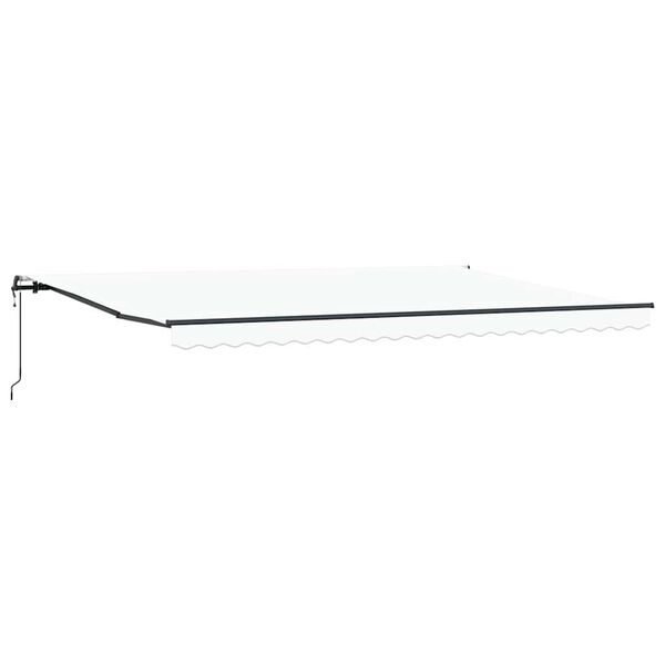 vidaXL Сгъваем навес Бяло 500 &times; 350 cm Тъкан и алуминий