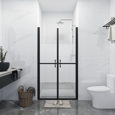 vidaXL Врата за душ, полуматирано ESG стъкло, (88-91)x190 см