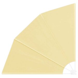 vidaXL Прозорец за балкон Правоъгълна 140 x 140 cm Полиестер Пясък