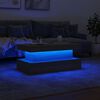 vidaXL Маса за кафе с LED осветление, сонома дъб, 90x50x40 см