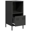 vidaXL Бюфет, черен, 35x39x73,5 см, студеновалцувана стомана