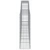 vidaXL Дъговидна габионна кошница 400x30x100/120 см поцинковано желязо