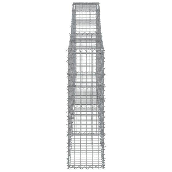 vidaXL Дъговидна габионна кошница 400x30x100/120 см поцинковано желязо