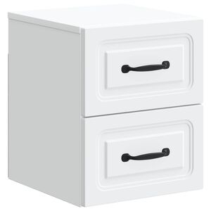 vidaXL Спален шкаф с монтаж на стена с чекмедже Бяло 34,5 x 33 x 40 см