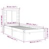 vidaXL Рамка за легло бяла масивно дърво 75x190 см Small Single