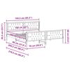 vidaXL Рамка за легло Таупе 160 x 200 cm Солидно борово дърво