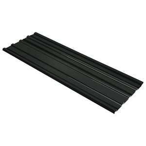 vidaXL Покривен панел 12 pcs Антрацит 129 x 45 см Поцинкована стомана
