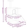 vidaXL Котешко дърво със сизалени стълбове, кремаво, 109 см